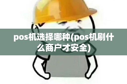 pos机选择哪种(pos机刷什么商户才安全)