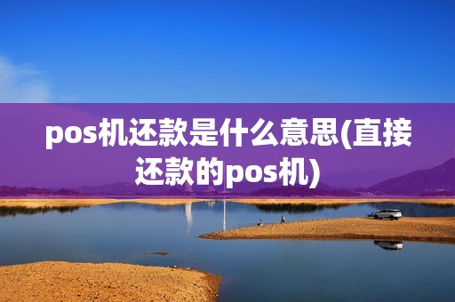 pos机还款是什么意思(直接还款的pos机)