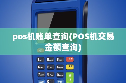 pos机账单查询(POS机交易金额查询)