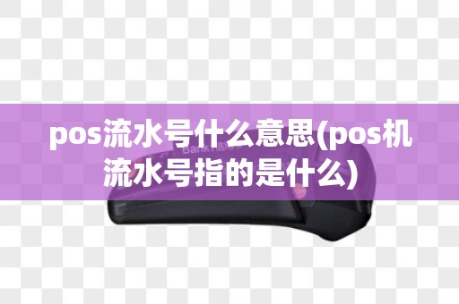 pos流水号什么意思(pos机流水号指的是什么)