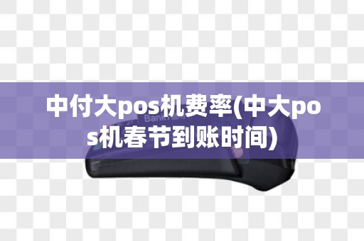 中付大pos机费率(中大pos机春节到账时间)