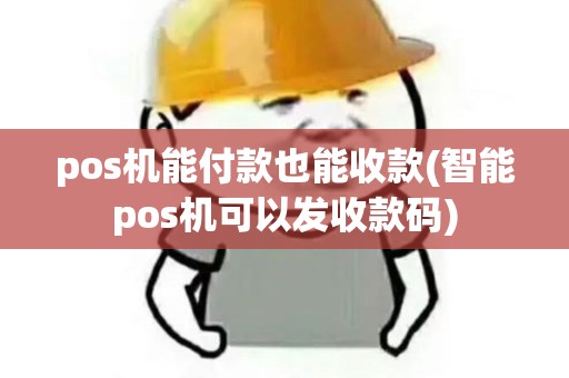 pos机能付款也能收款(智能pos机可以发收款码)