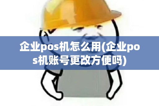 企业pos机怎么用(企业pos机账号更改方便吗)