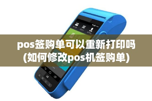 pos签购单可以重新打印吗(如何修改pos机签购单)