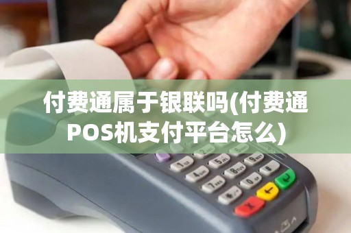 付费通属于银联吗(付费通POS机支付平台怎么)