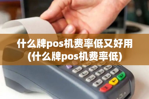 什么牌pos机费率低又好用(什么牌pos机费率低)