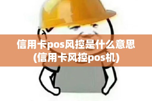 信用卡pos风控是什么意思(信用卡风控pos机)