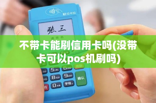 不带卡能刷信用卡吗(没带卡可以pos机刷吗)