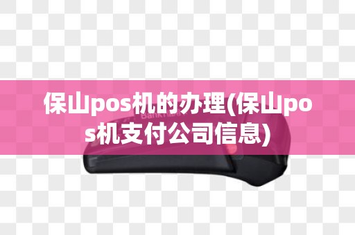 保山pos机的办理(保山pos机支付公司信息)