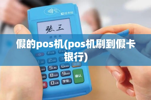 假的pos机(pos机刷到假卡银行)