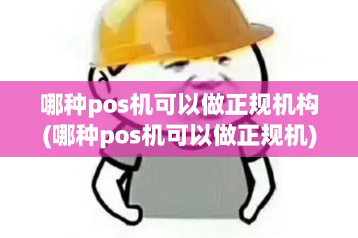 哪种pos机可以做正规机构(哪种pos机可以做正规机)