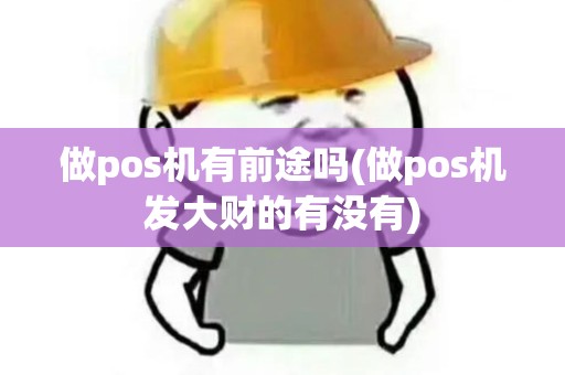做pos机有前途吗(做pos机发大财的有没有)