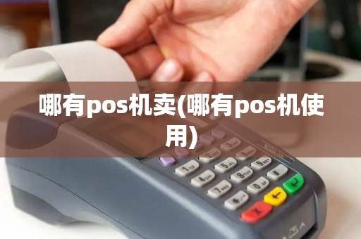 哪有pos机卖(哪有pos机使用)