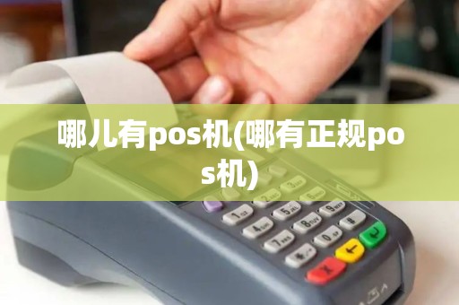 哪儿有pos机(哪有正规pos机)
