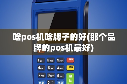 啥pos机啥牌子的好(那个品牌的pos机最好)