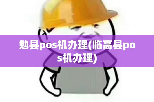 勉县pos机办理(临高县pos机办理)