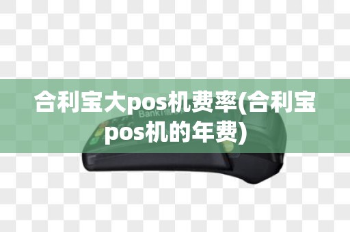 合利宝大pos机费率(合利宝pos机的年费)