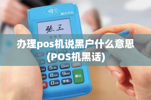 办理pos机说黑户什么意思(POS机黑话)